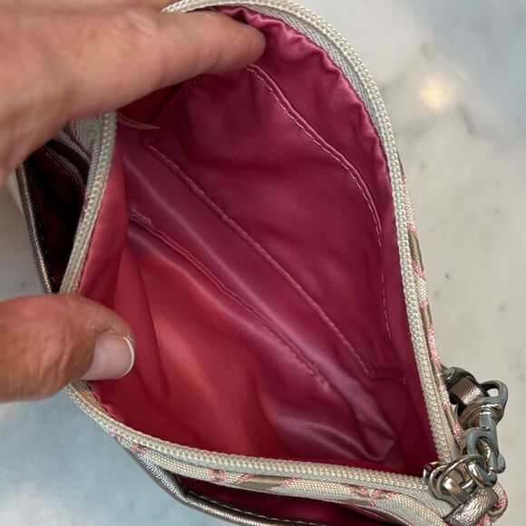 Coach Wristlet Wallet Y2K Jacquard Signature Lurex Logo Oversized Clutch - Picture 14 of 15